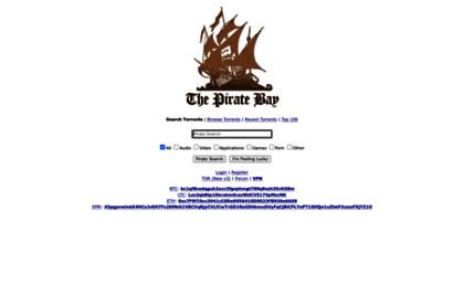 Download music, movies, games, software! The Pirate Bay